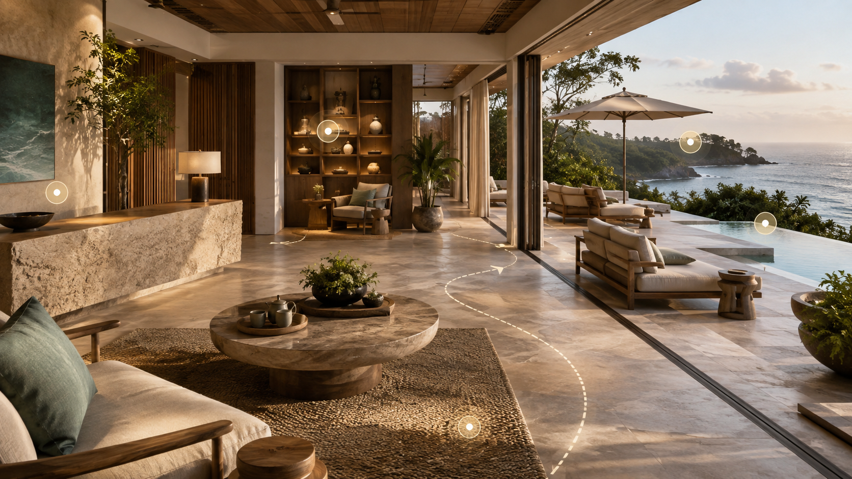 Concept visualization of an immersive resort guest experience